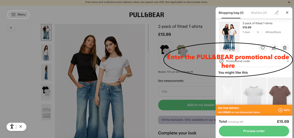 How to use a PULLBEAR promotional code