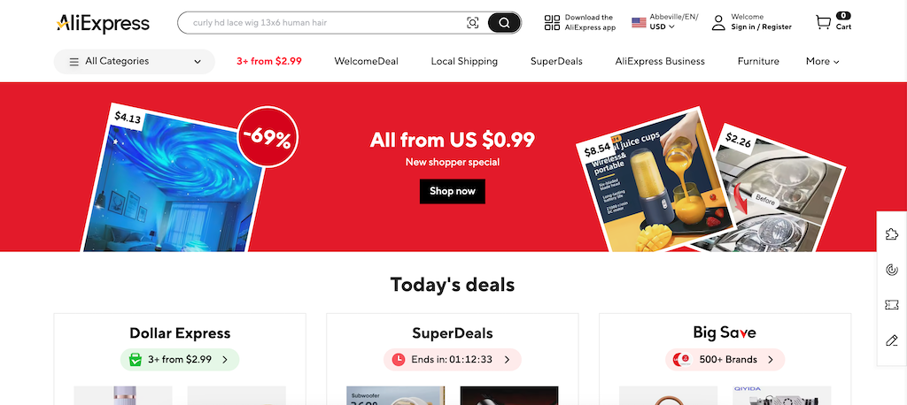 Aliexpress Welcome Deal