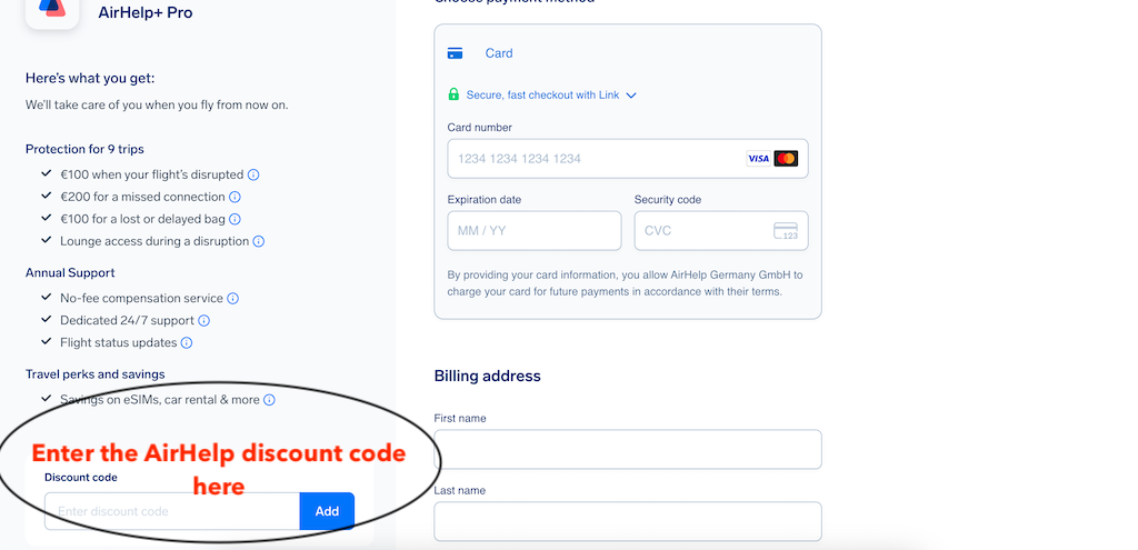 How to use an AirHelp discount code